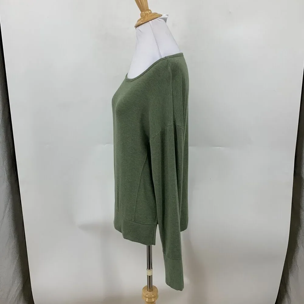 Saturday Sunday Sweater Womens XS Extra Small Ivy Knit Boat Neck Micro Fleece